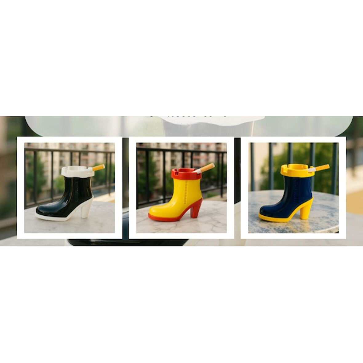 Periboia Çizme Tasarımlı Kokusuz Küllük