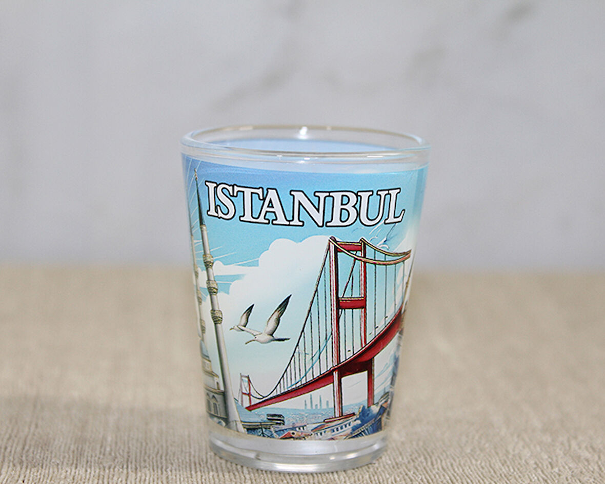 Periboia İstanbul Temalı Cam Shot Bardak