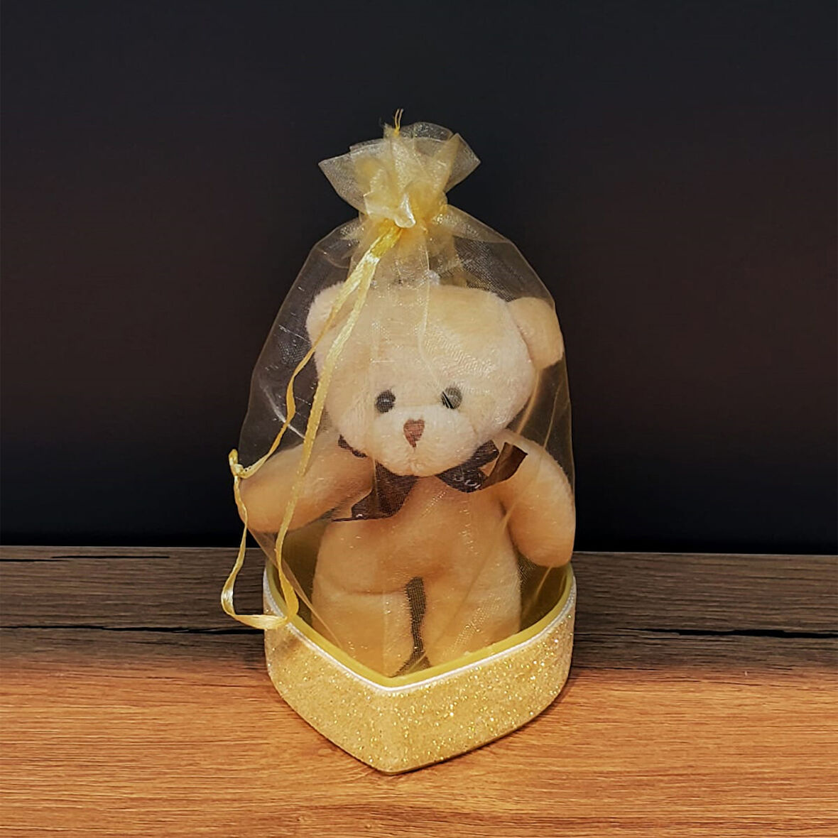 Periboia Hediyelik Kese İçinde Ayıcık