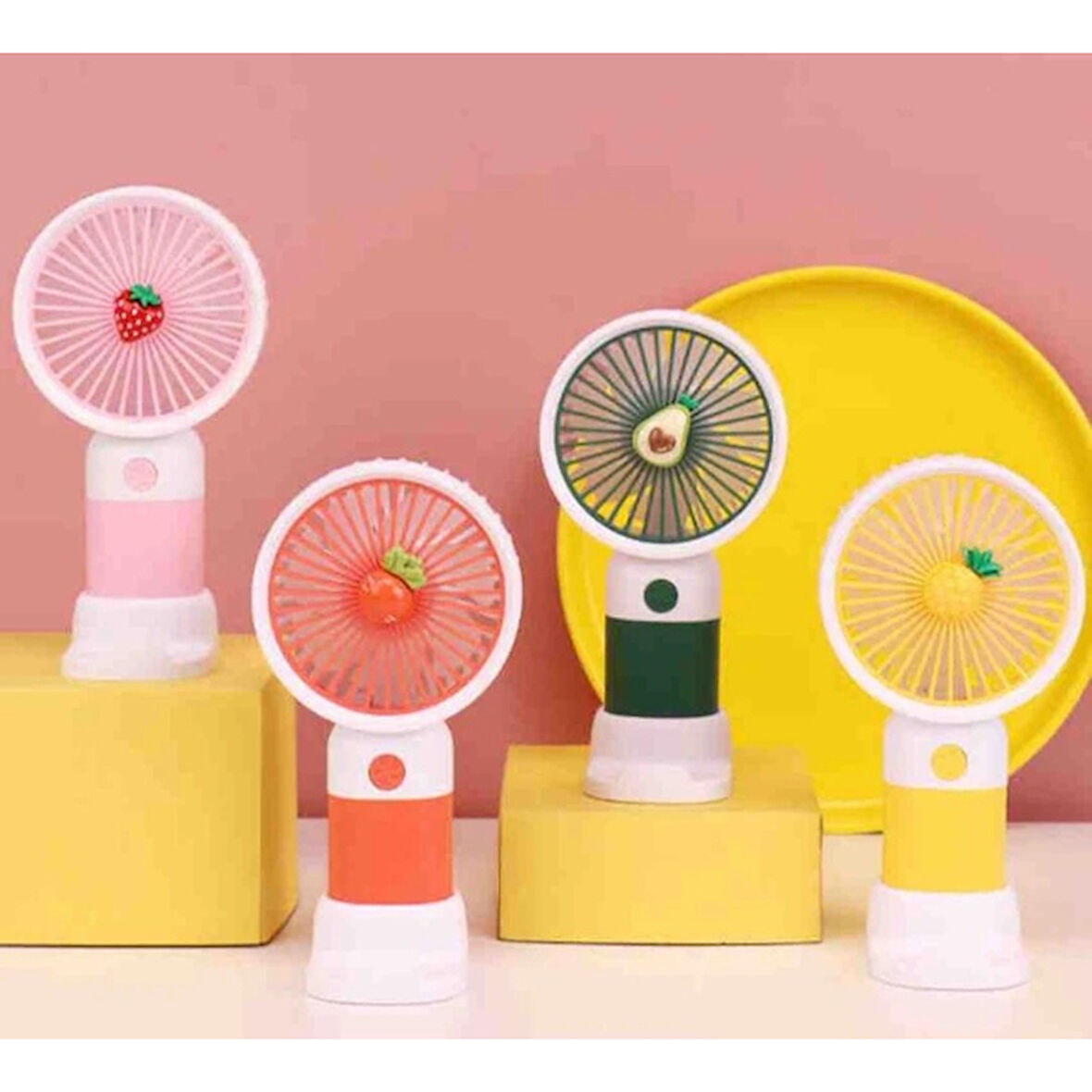 Periboia Sevimli Tasarımlı Telefon Tutuculu El Fanı