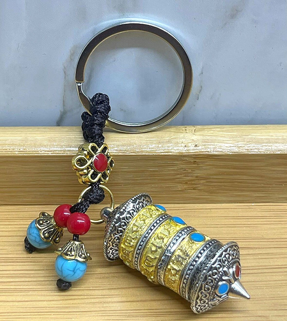 Periboia Metal Tibet Şans Çarkı Anahtarlık