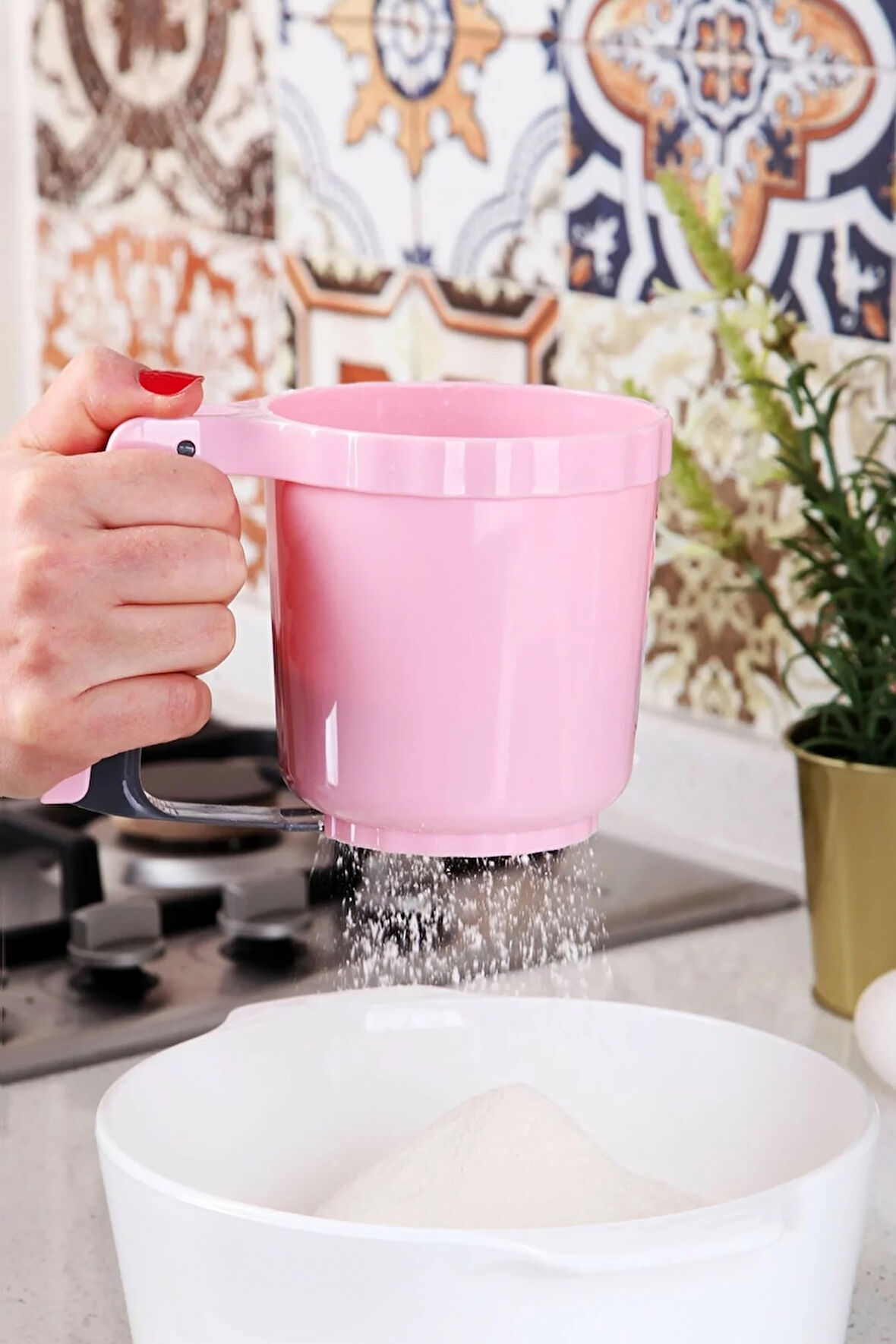 Periboia Polikarbon Otomatik Un Eleği Pratik