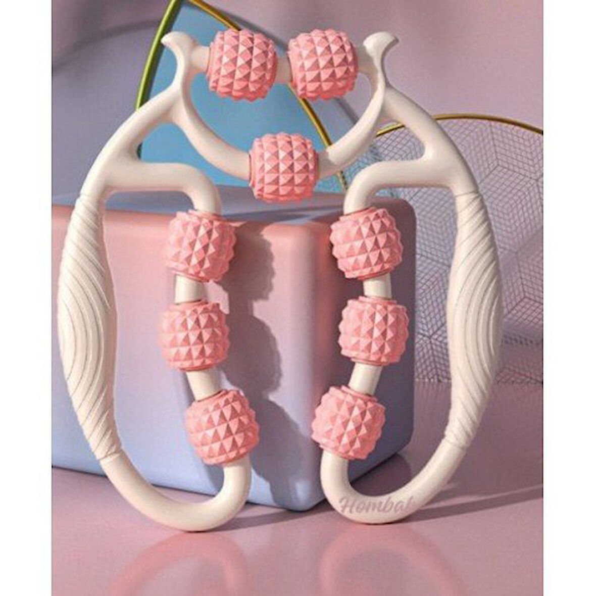 Periboia Selülit Masaj Aleti 9 Tekerlekli Lenf Drenaj Rulosu