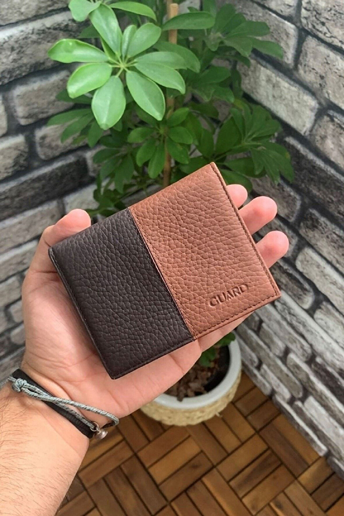 Derije Hakiki Deri Mat Taba/Kahve Erkek Cüzdanı (T1510)