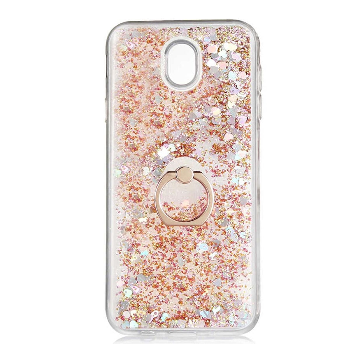 Gpack Samsung Galaxy J7 Pro Kılıf Milce Sulu Yüzüklü Silikon Arka Kapak