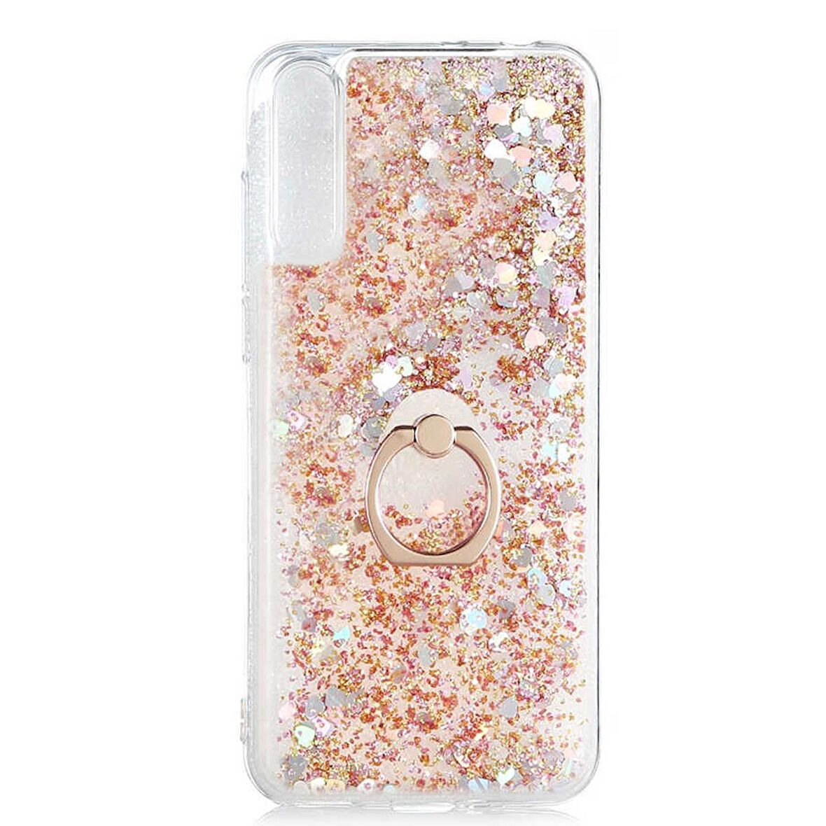 Gpack Huawei Y8P Kılıf Milce Sulu Yüzüklü Silikon Arka Kapak