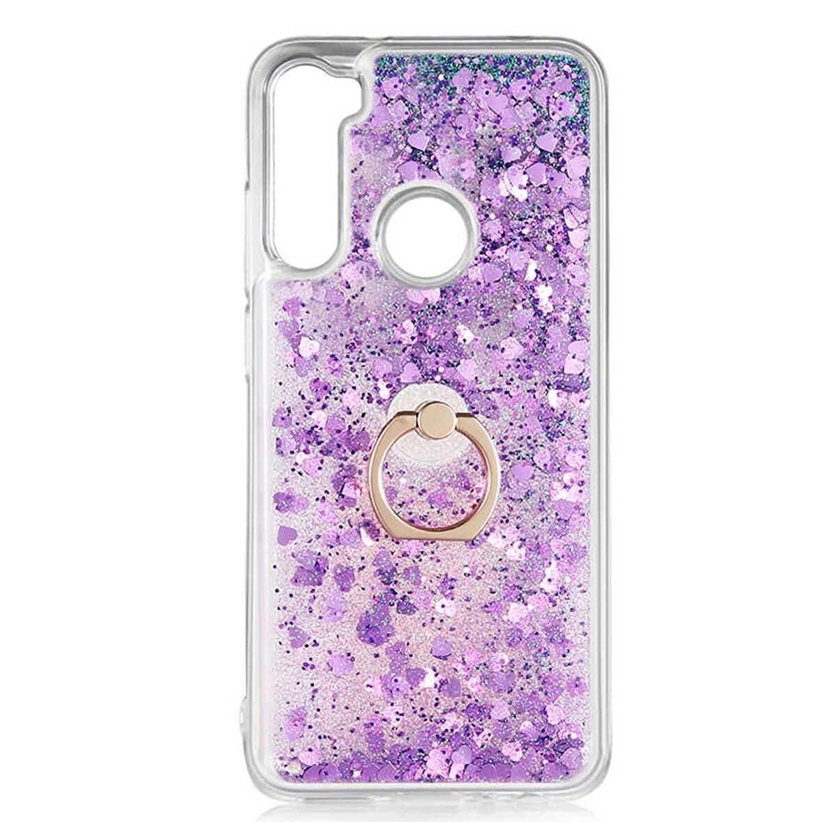 Gpack Xiaomi Redmi Note 8 Kılıf Milce Sulu Yüzüklü Silikon Arka Kapak