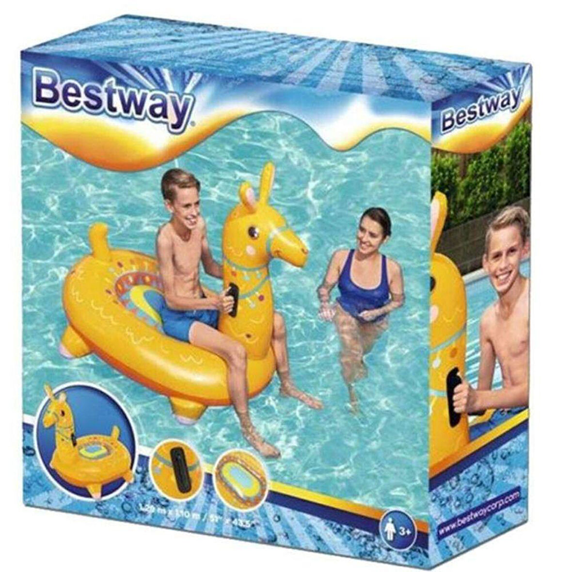 Bestway Tutunmalı Lama Binici 129x110 Cm - 41434 (Lisinya) alithestereo