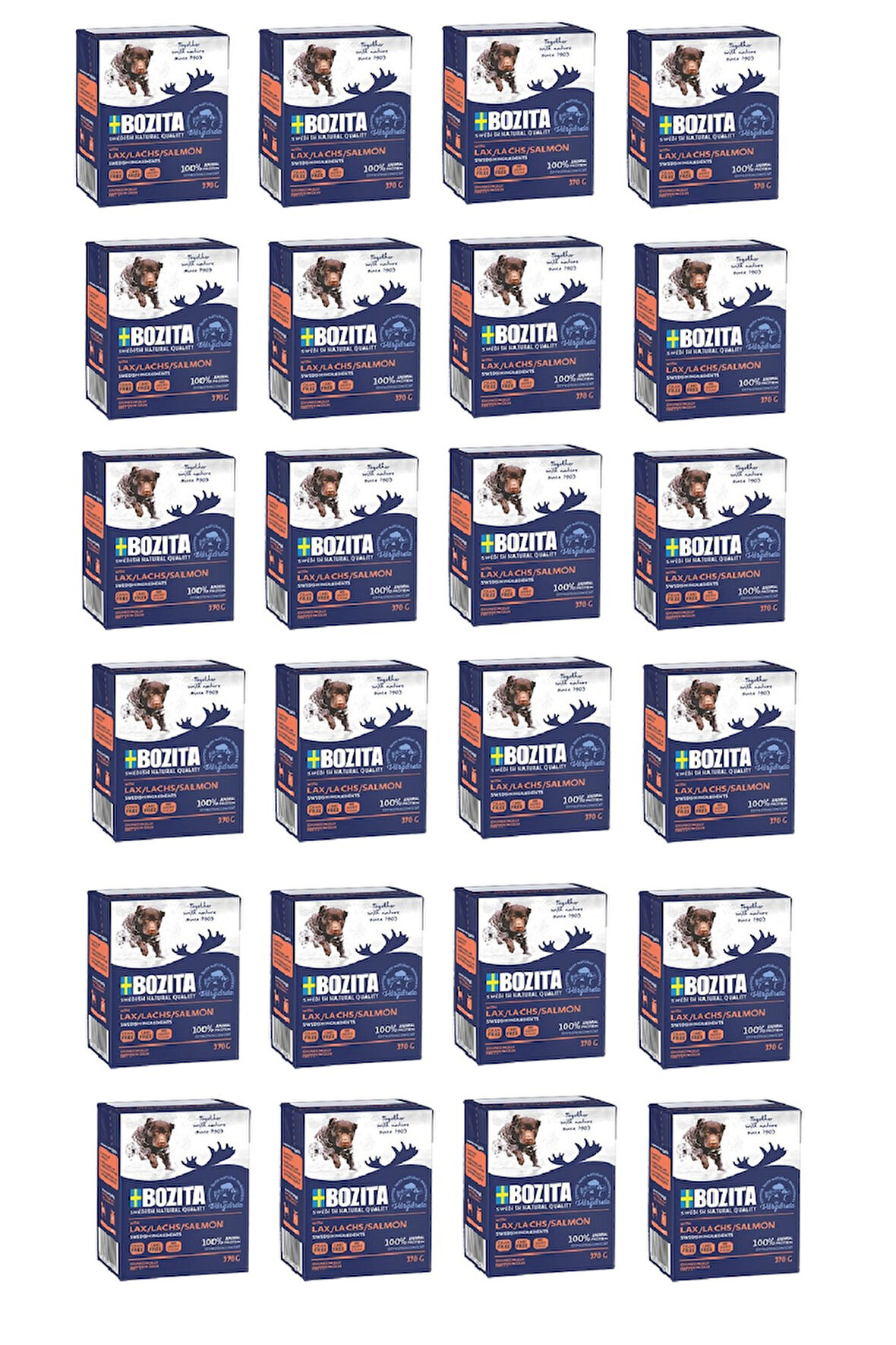 Bozita Somon Balıklı Tahılsız Köpek Yaş Maması 370 Gr. X 24 Adet