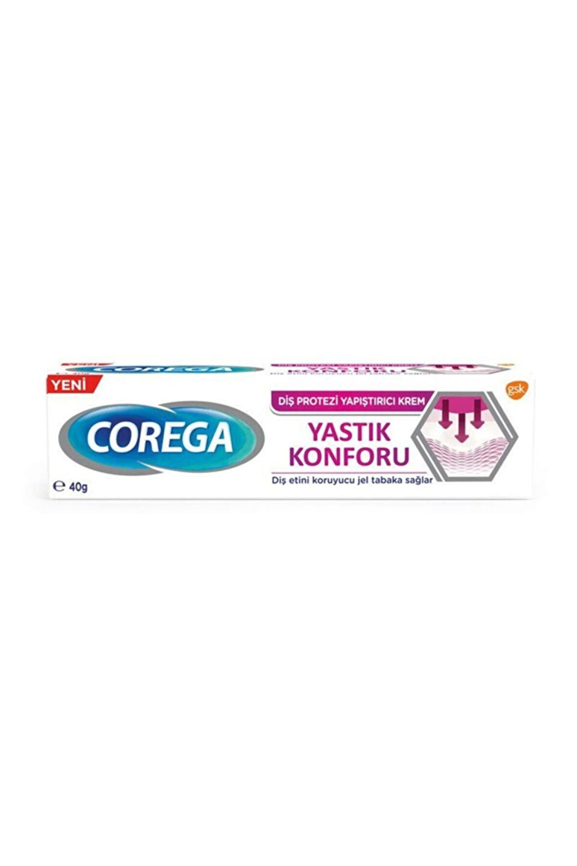 Corega Yastık Konforu Diş Protezi Yapıştırıcı Krem 40gr