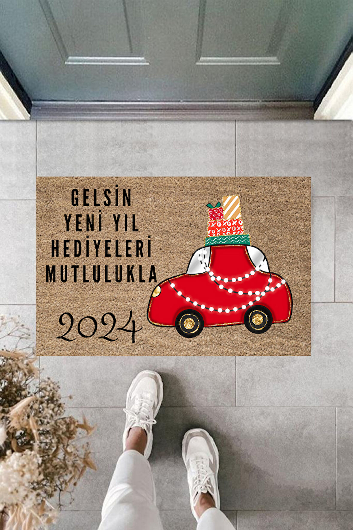 Kapı Önü Paspası Yeni Yıl Konsepti Dijital Baskı PY-175111135