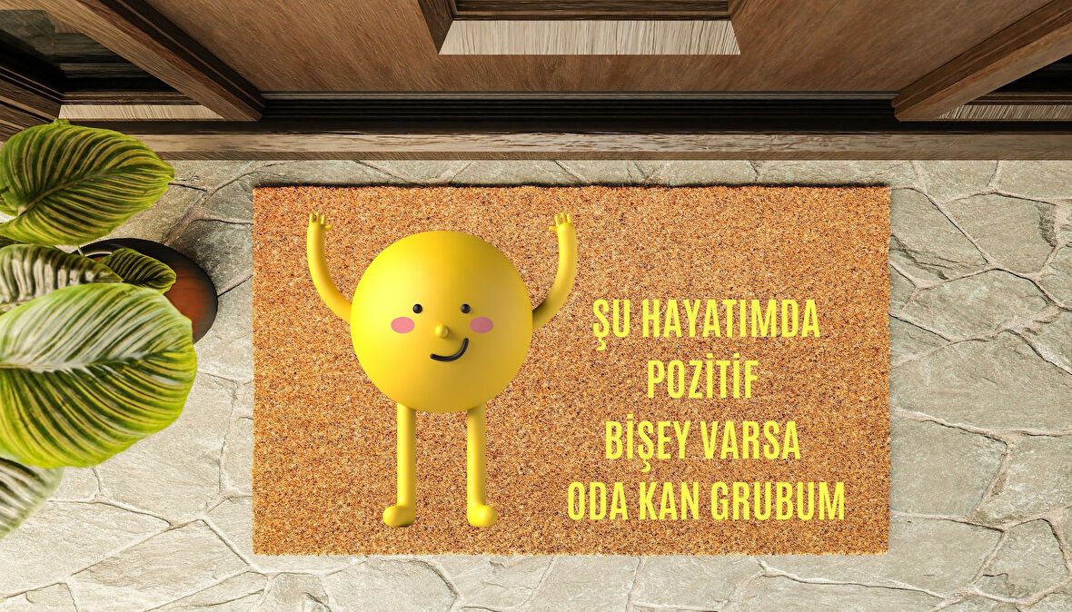 Kapı Önü Paspası Özel Tasarım Koko Model Pozitif PK-1582