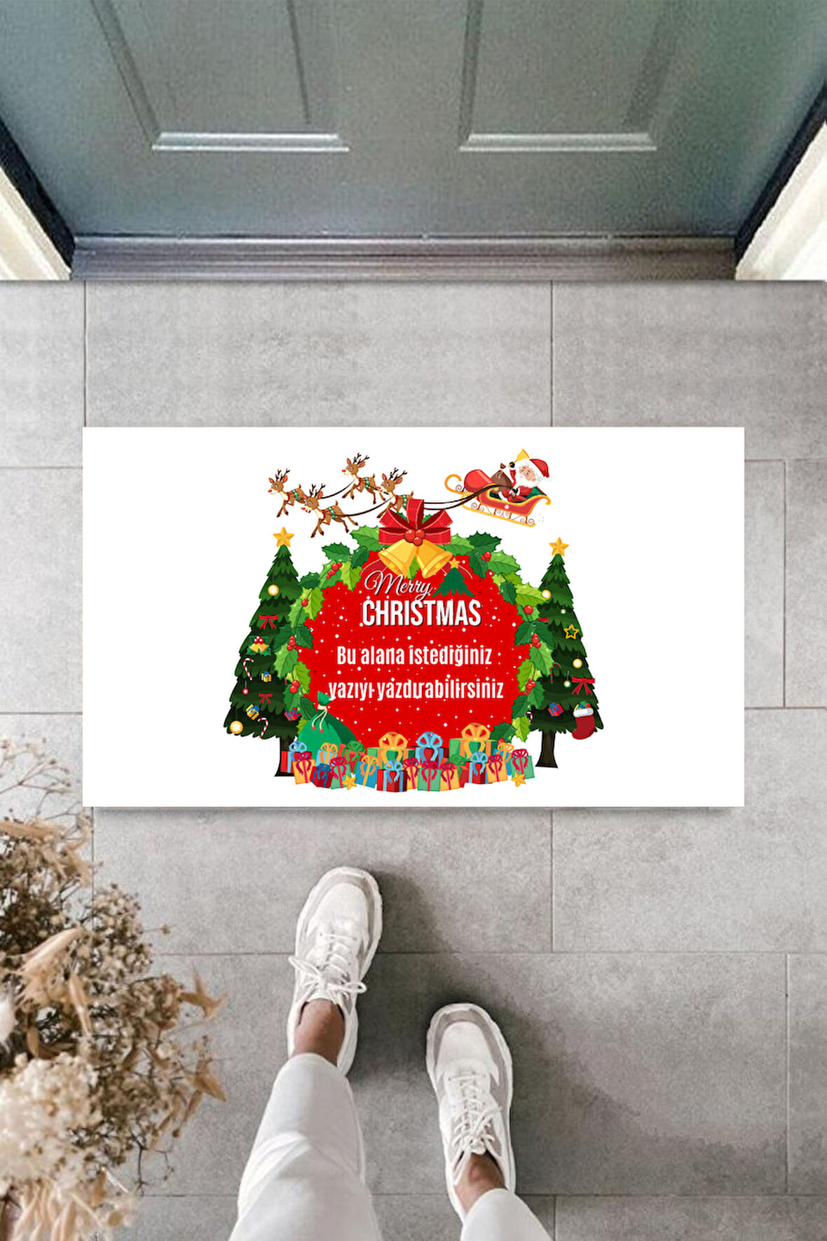 Kapı Önü Paspası Yeni Yıl 2025 Özel Tasarım Model 29