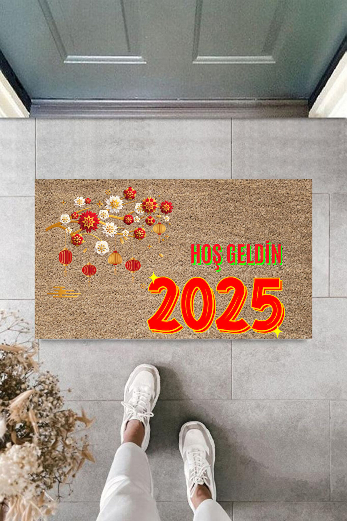 Kapı Önü Paspası Yeni Yıl 2025 Özel Tasarım Model 50