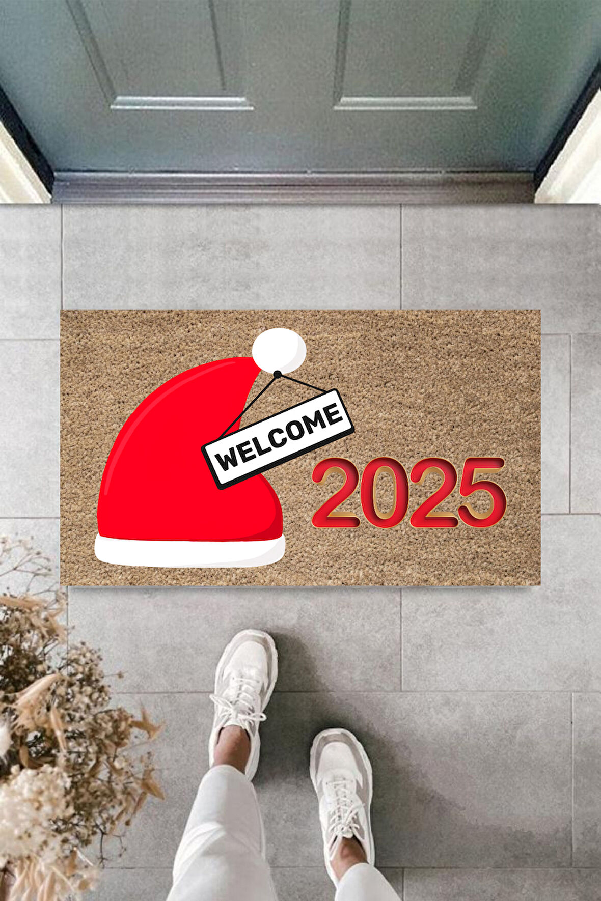 Kapı Önü Paspası Yeni Yıl 2025 Özel Tasarım Model 54