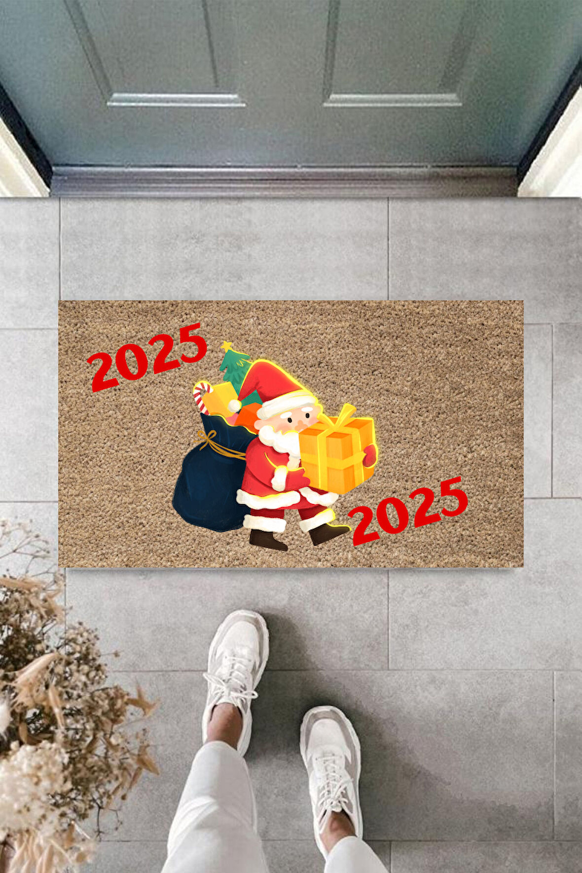 Kapı Önü Paspası Yeni Yıl 2025 Özel Tasarım Model 67