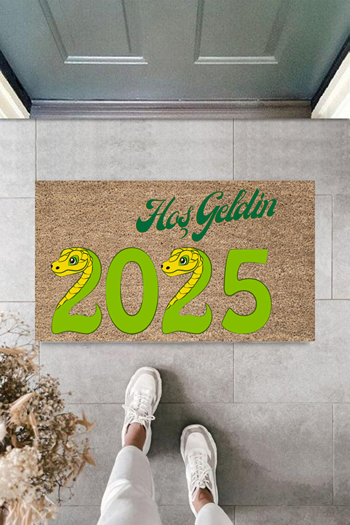 Kapı Önü Paspası Yeni Yıl 2025 Özel Tasarım Model 121