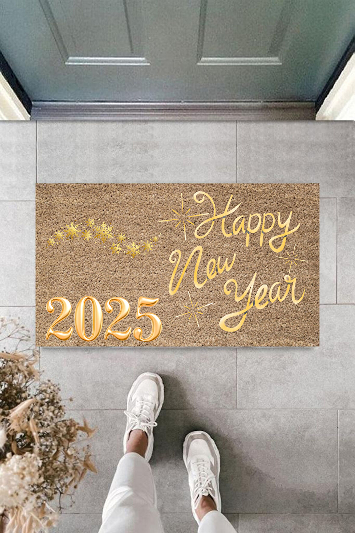 Kapı Önü Paspası Yeni Yıl 2025 Özel Tasarım Model 146