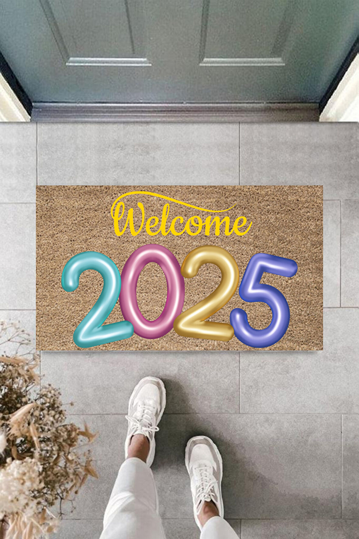 Kapı Önü Paspası Yeni Yıl 2025 Özel Tasarım Model 150