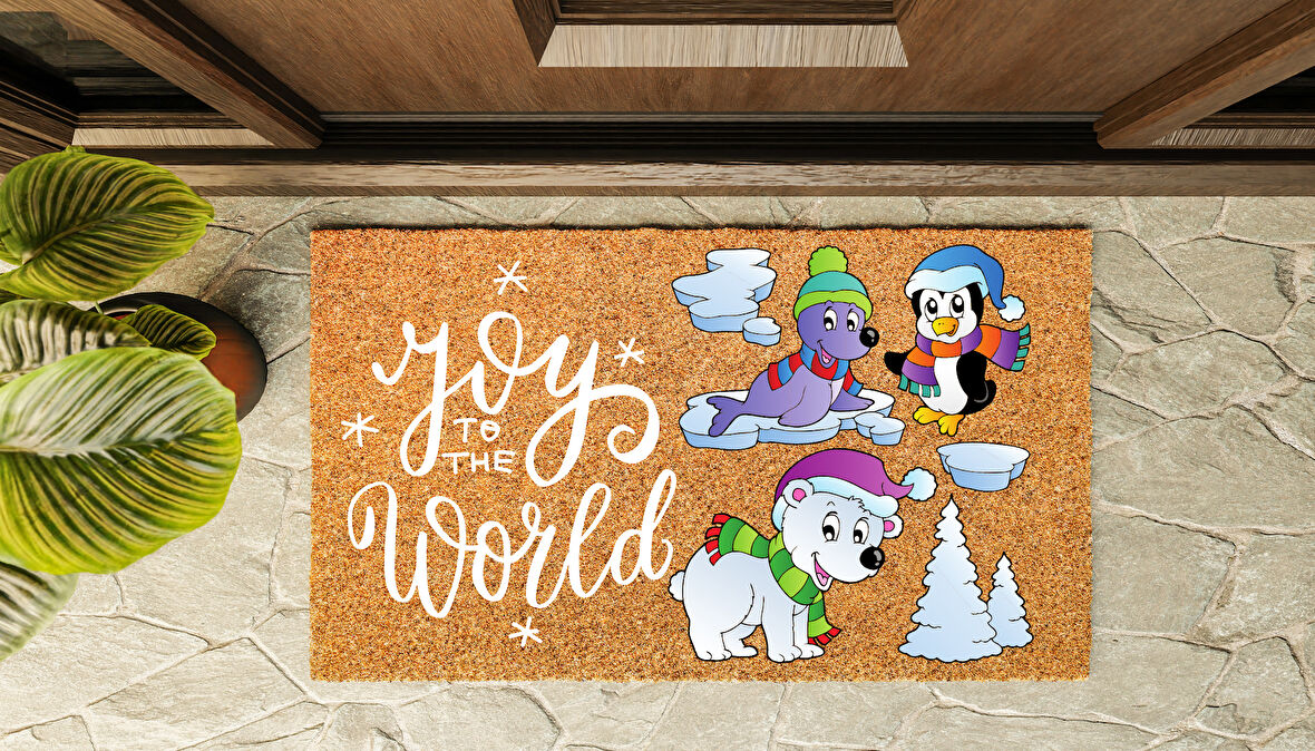 Kapı Önü Paspası Yeni Yıl 2025 Özel Tasarım Koko Model 114