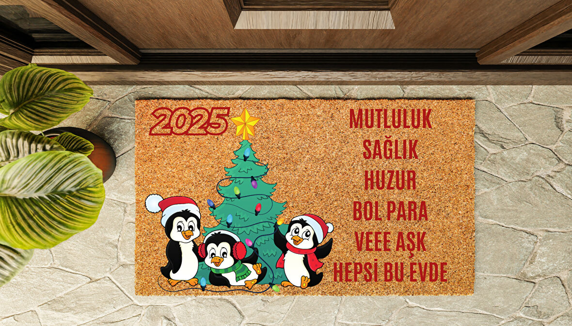 Kapı Önü Paspası Yeni Yıl 2025 Özel Tasarım Koko Model 116