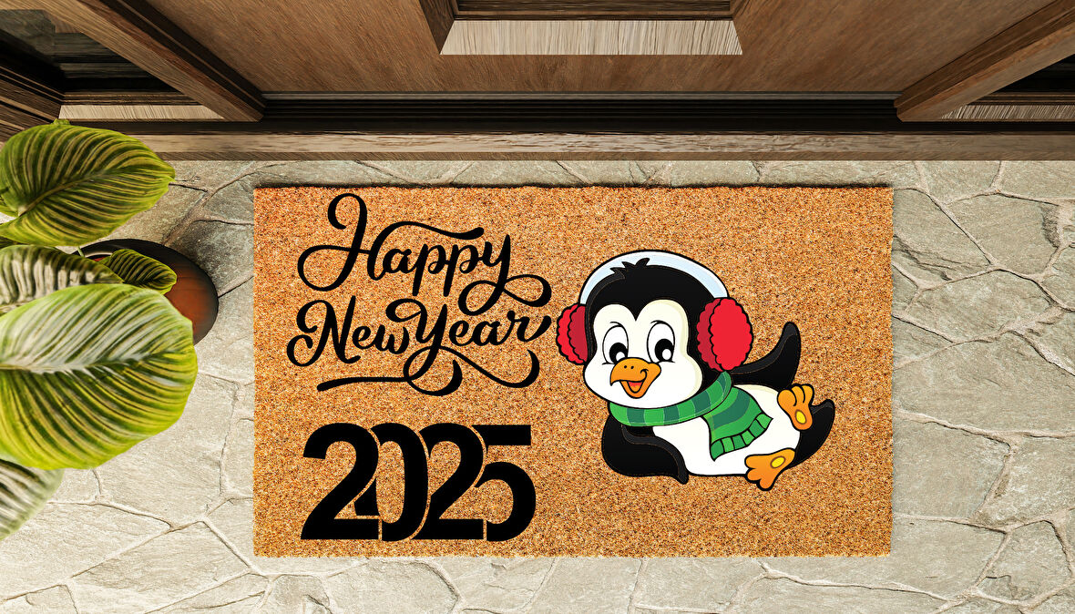 Kapı Önü Paspası Yeni Yıl 2025 Özel Tasarım Koko Model 118