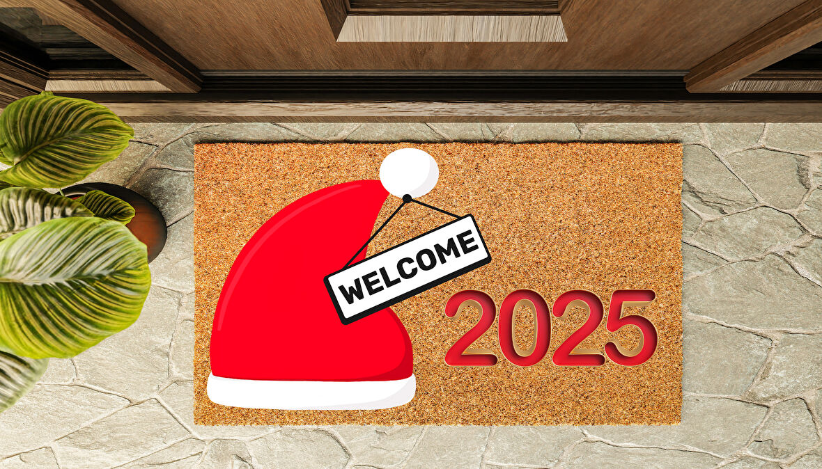 Kapı Önü Paspası Yeni Yıl 2025 Özel Tasarım Koko Model 142