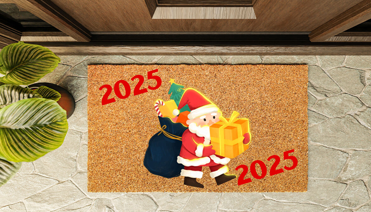 Kapı Önü Paspası Yeni Yıl 2025 Özel Tasarım Koko Model 155