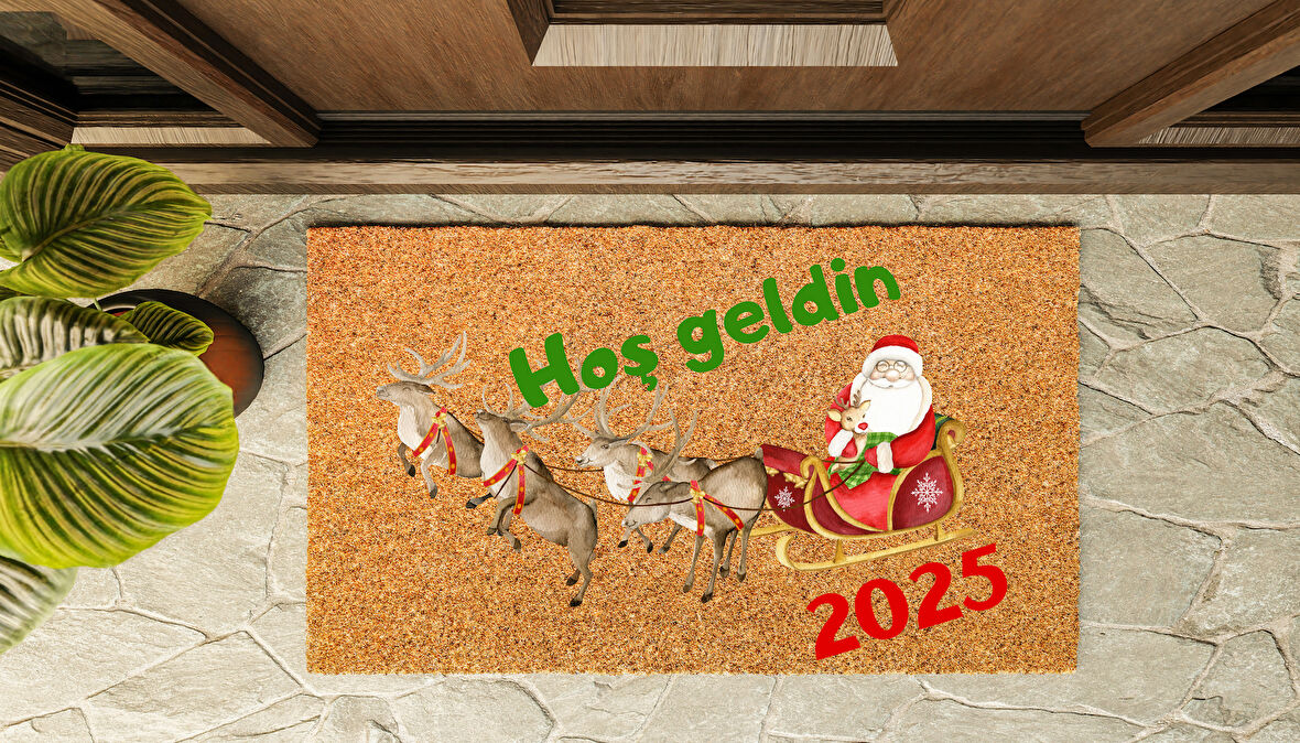Kapı Önü Paspası Yeni Yıl 2025 Özel Tasarım Koko Model 156