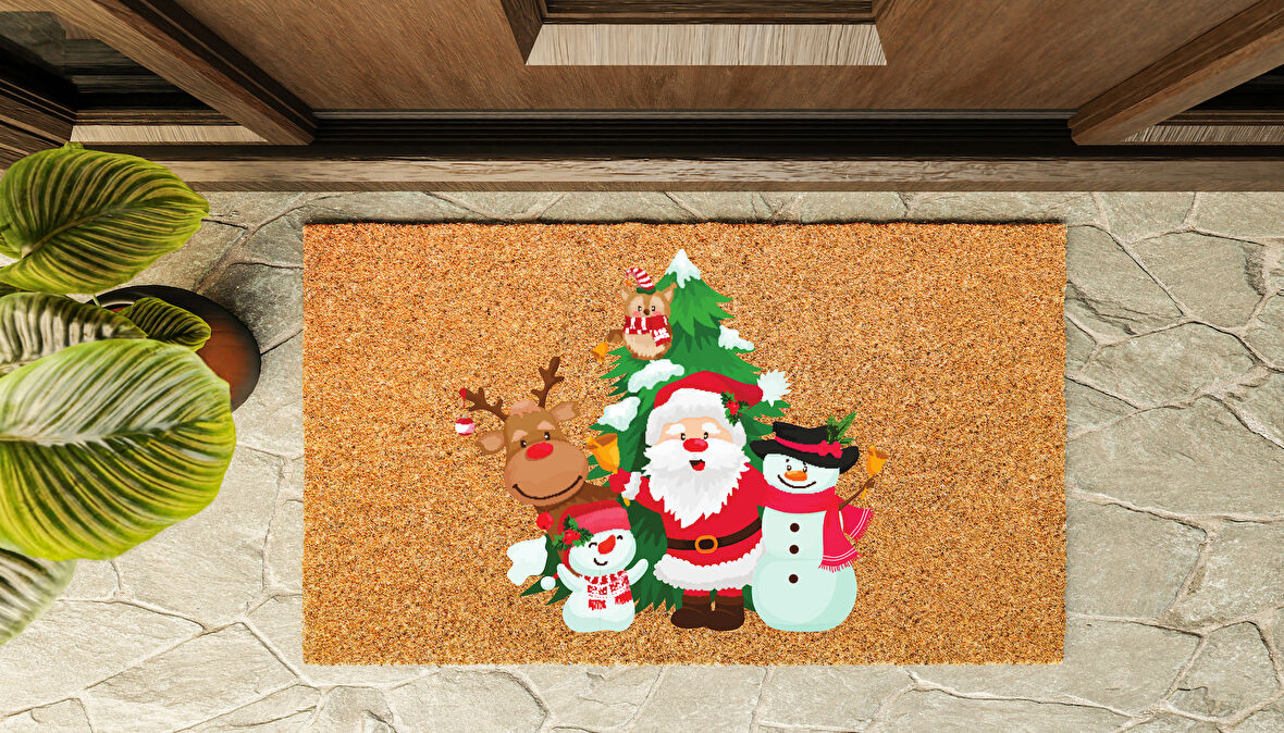 Kapı Önü Paspası Yeni Yıl 2025 Özel Tasarım Koko Model 174