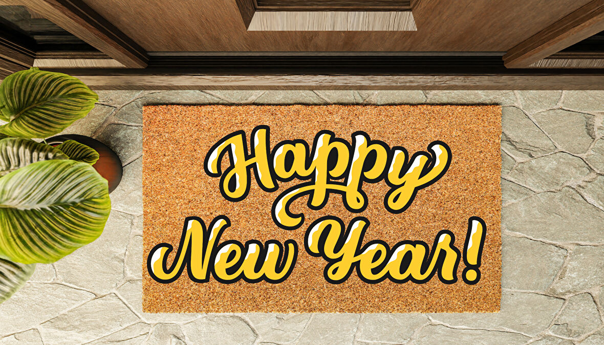 Kapı Önü Paspası Yeni Yıl 2025 Özel Tasarım Koko Model 186