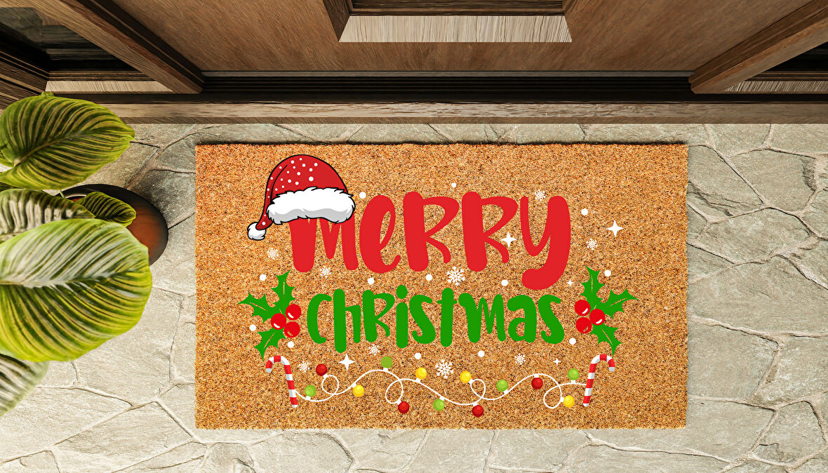 Kapı Önü Paspası Yeni Yıl 2025 Özel Tasarım Koko Model 194