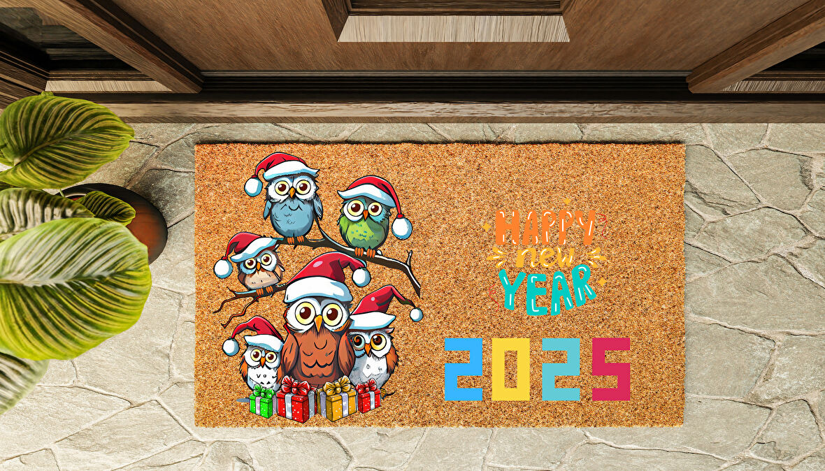 Kapı Önü Paspası Yeni Yıl 2025 Özel Tasarım Koko Model 217