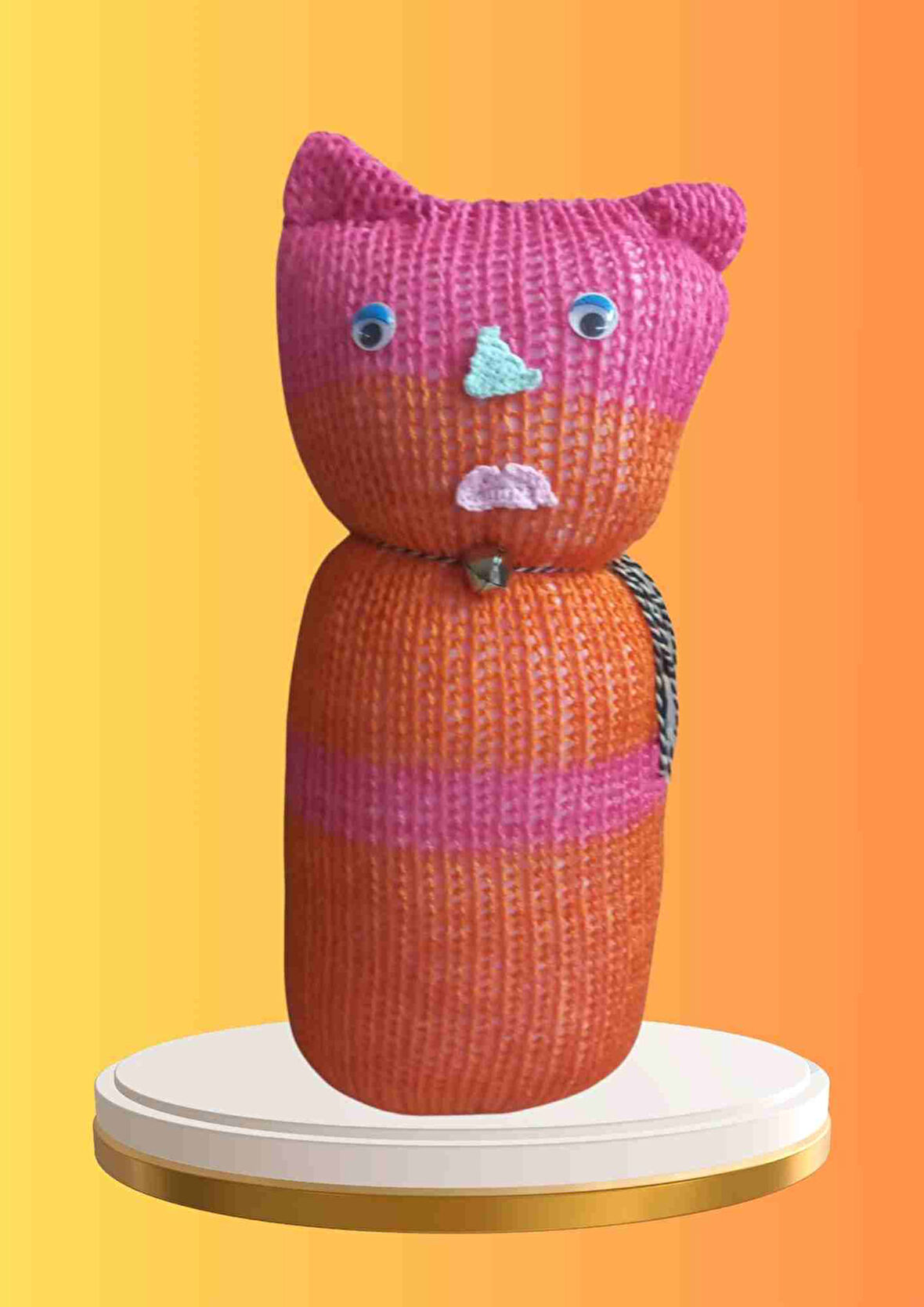 Tıkırık Örgü Yastık Uyku ve Oyun Arkadaşı Fıstık - 35 cm
