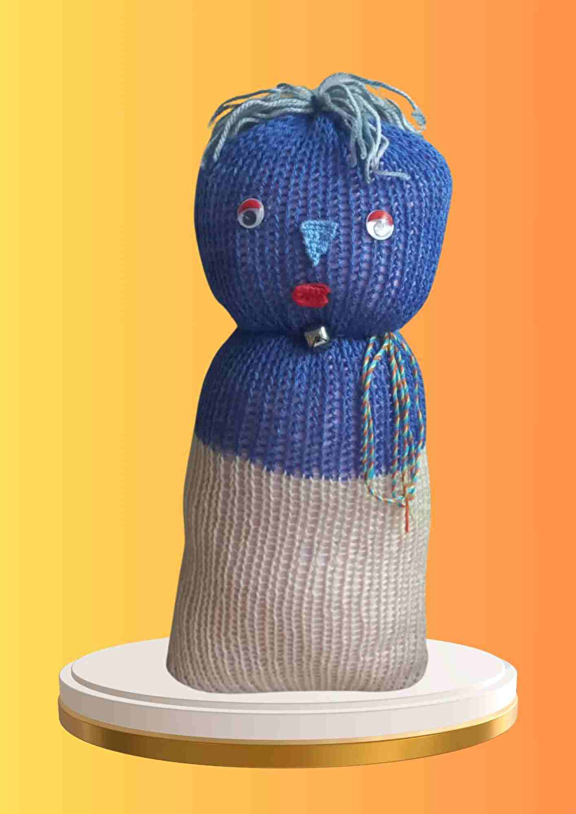 Tıkırık Örgü Yastık Uyku ve Oyun Arkadaşı Poncik - 35 cm