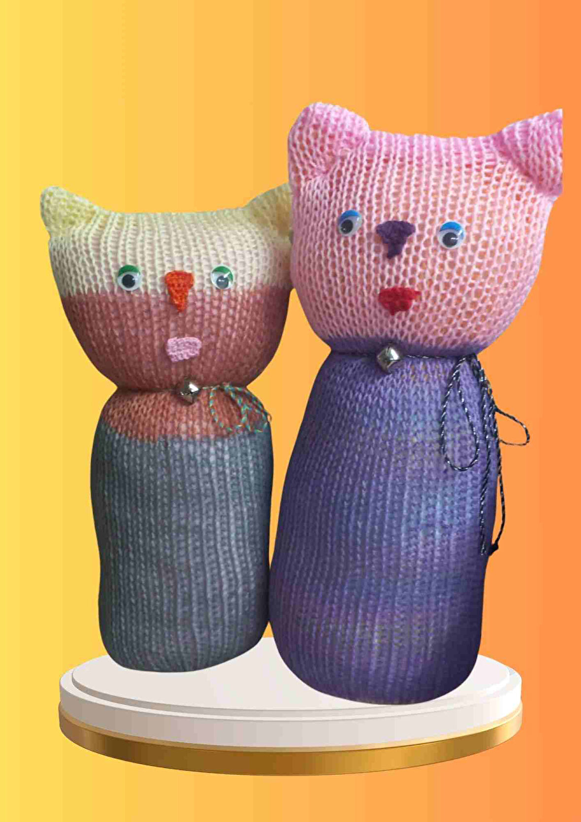 Tıkırık Örgü Yastık Uyku ve Oyun Arkadaşı Gümüş&ZıpZıp - 35 cm-45 cm