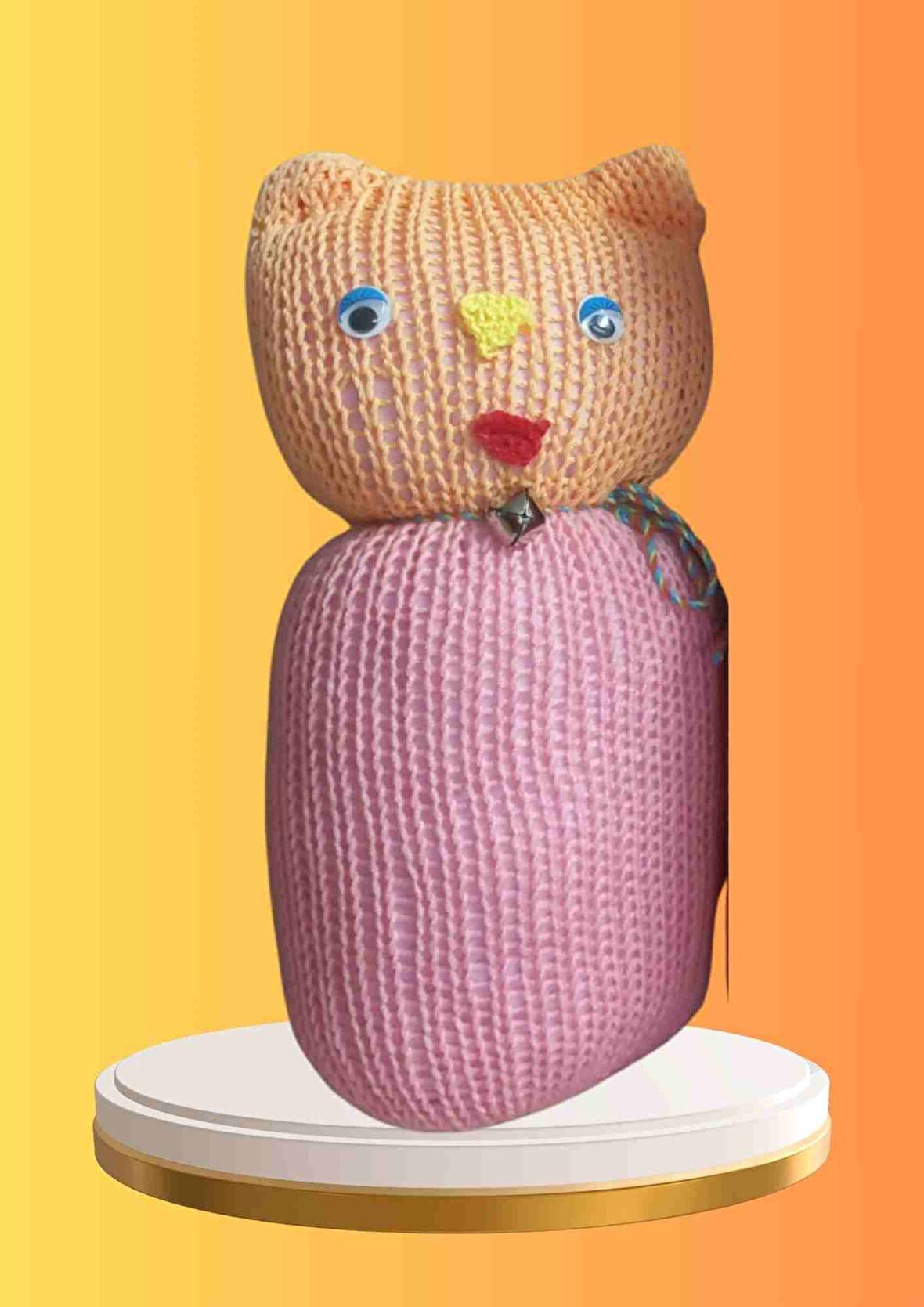 Tıkırık Örgü Yastık Uyku ve Oyun Arkadaşı Şeker - 45 cm