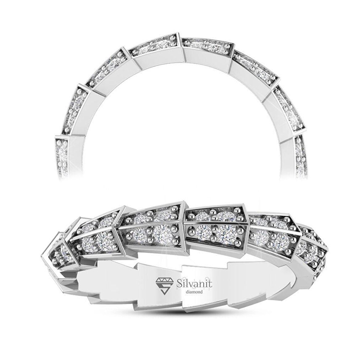 0,55 Karat Pırlanta Tamtur Yüzük