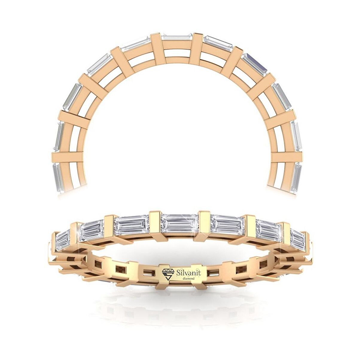 0,80 Karat Tamtur Baget Yüzük