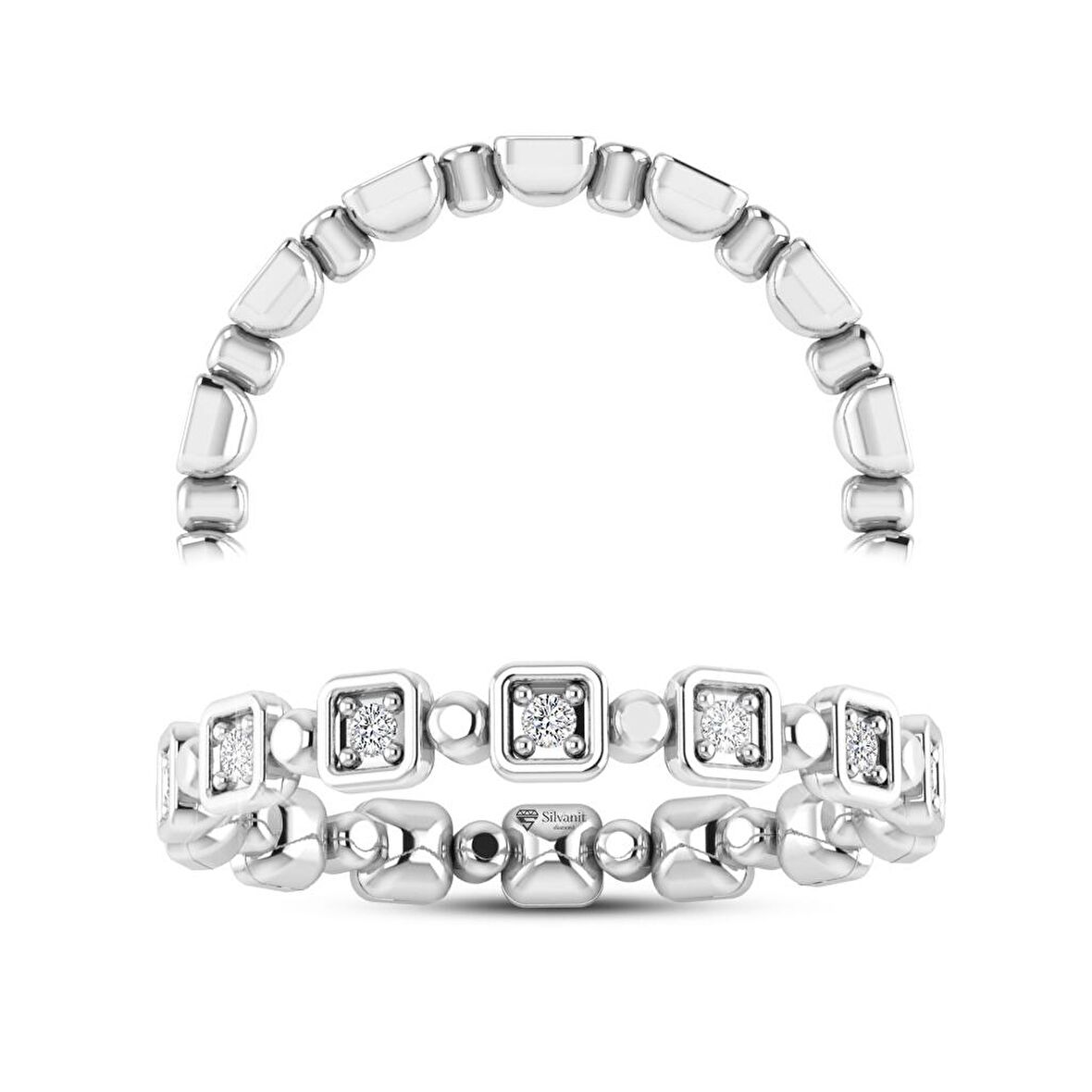 0,12 Karat Pırlanta Tamtur Yüzük