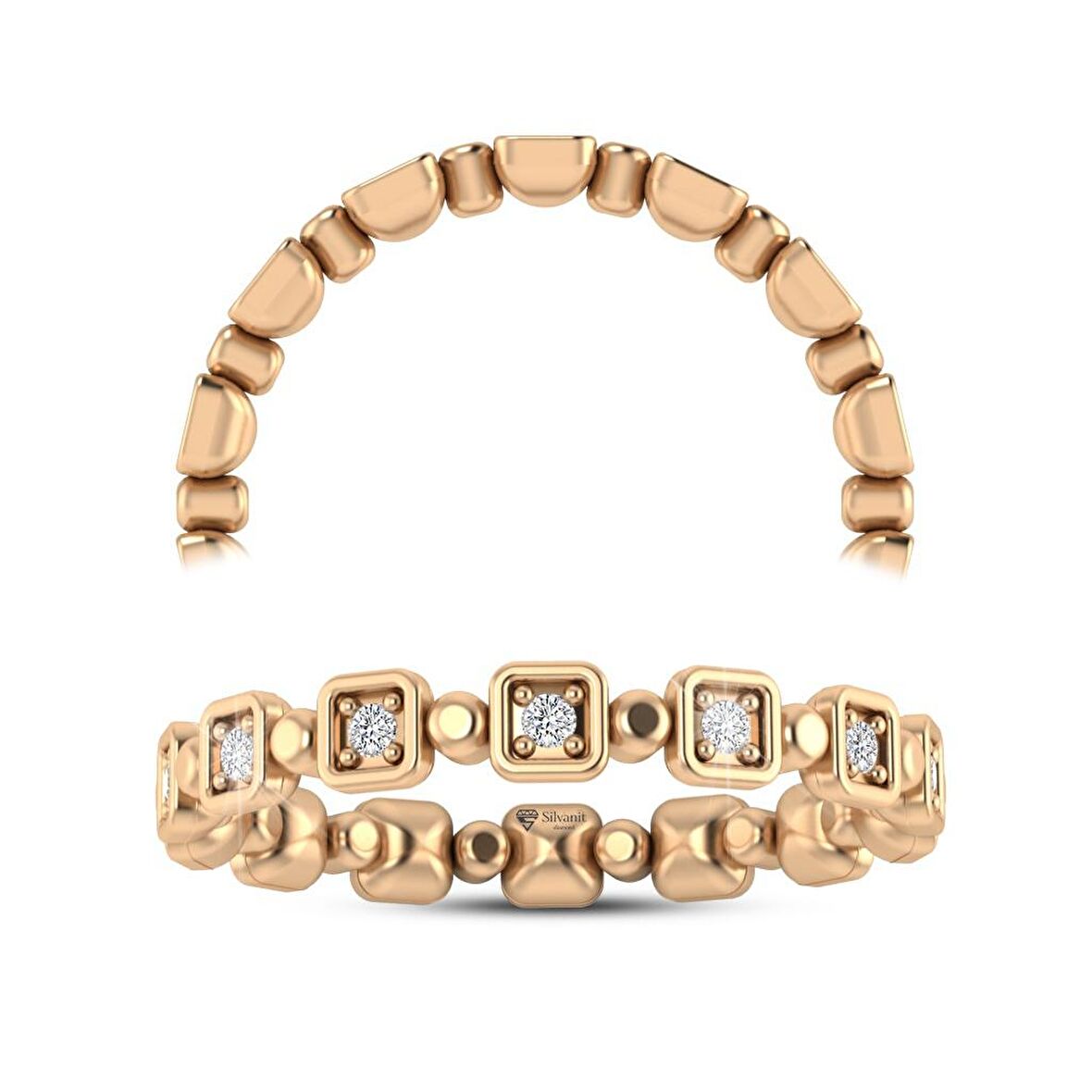 0,12 Karat Pırlanta Tamtur Yüzük