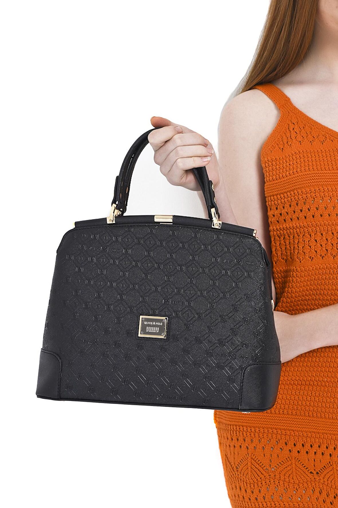 Silver Polo  Kadın Omuz Çantası 706-10488 SILVER POLO M46 SİYAH-MAT SİYAH