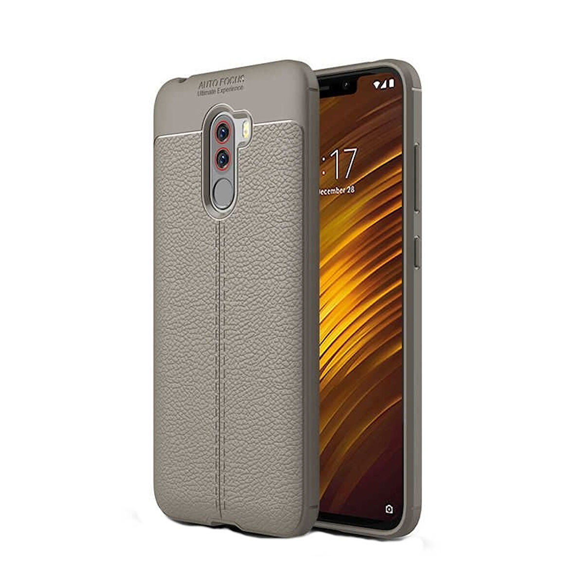 Smcase Xiaomi F1 Deri Dokulu Silikon Kılıf