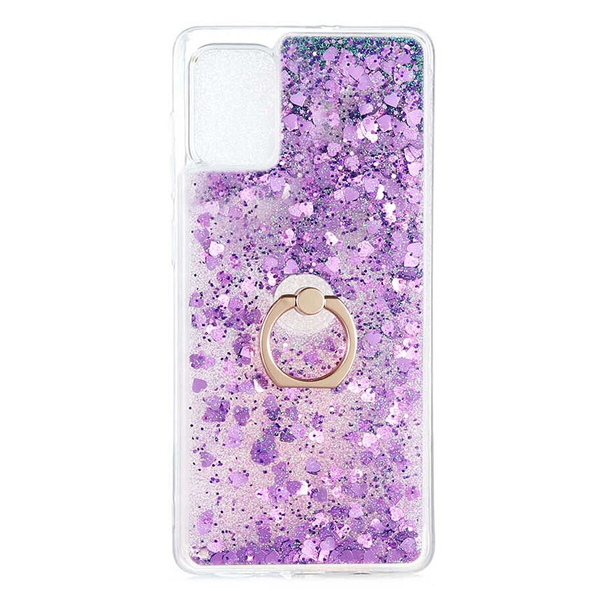 Gpack Samsung Galaxy A71 Kılıf Milce Sulu Yüzüklü Silikon Arka Kapak