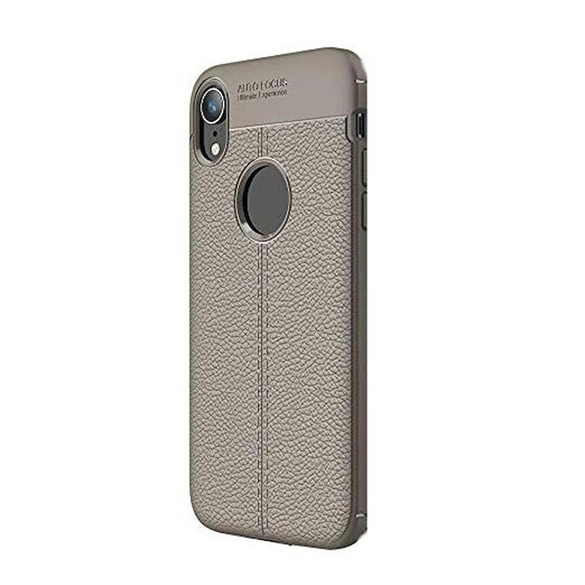 Smcase iPhone XR Kılıf Deri Dokulu Silikon 
