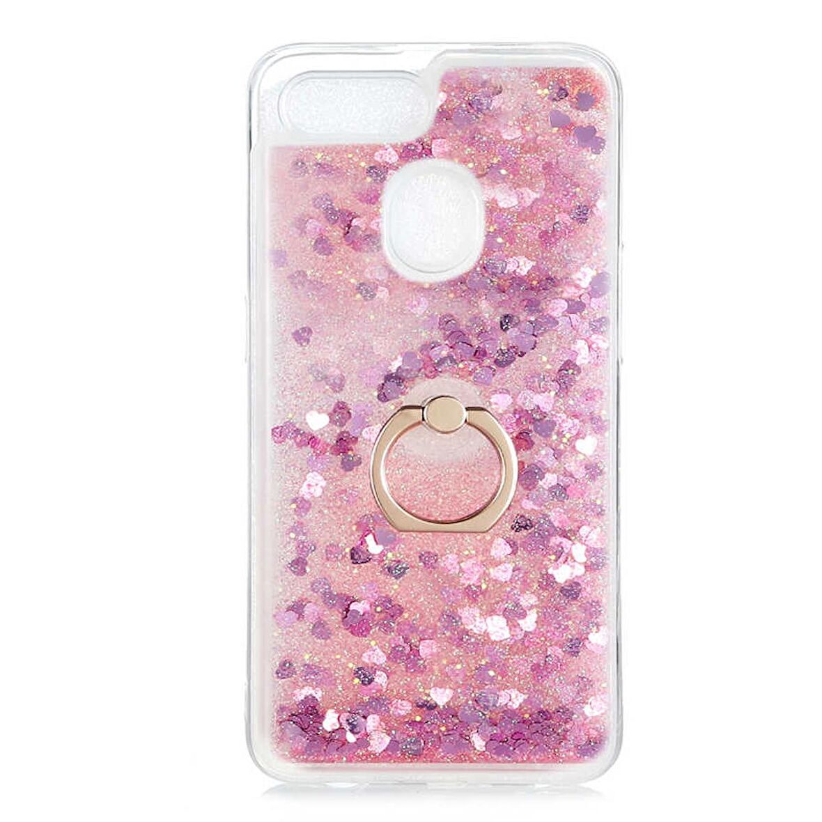 Gpack Oppo AX7 Kılıf Milce Sulu Yüzüklü Silikon Arka Kapak