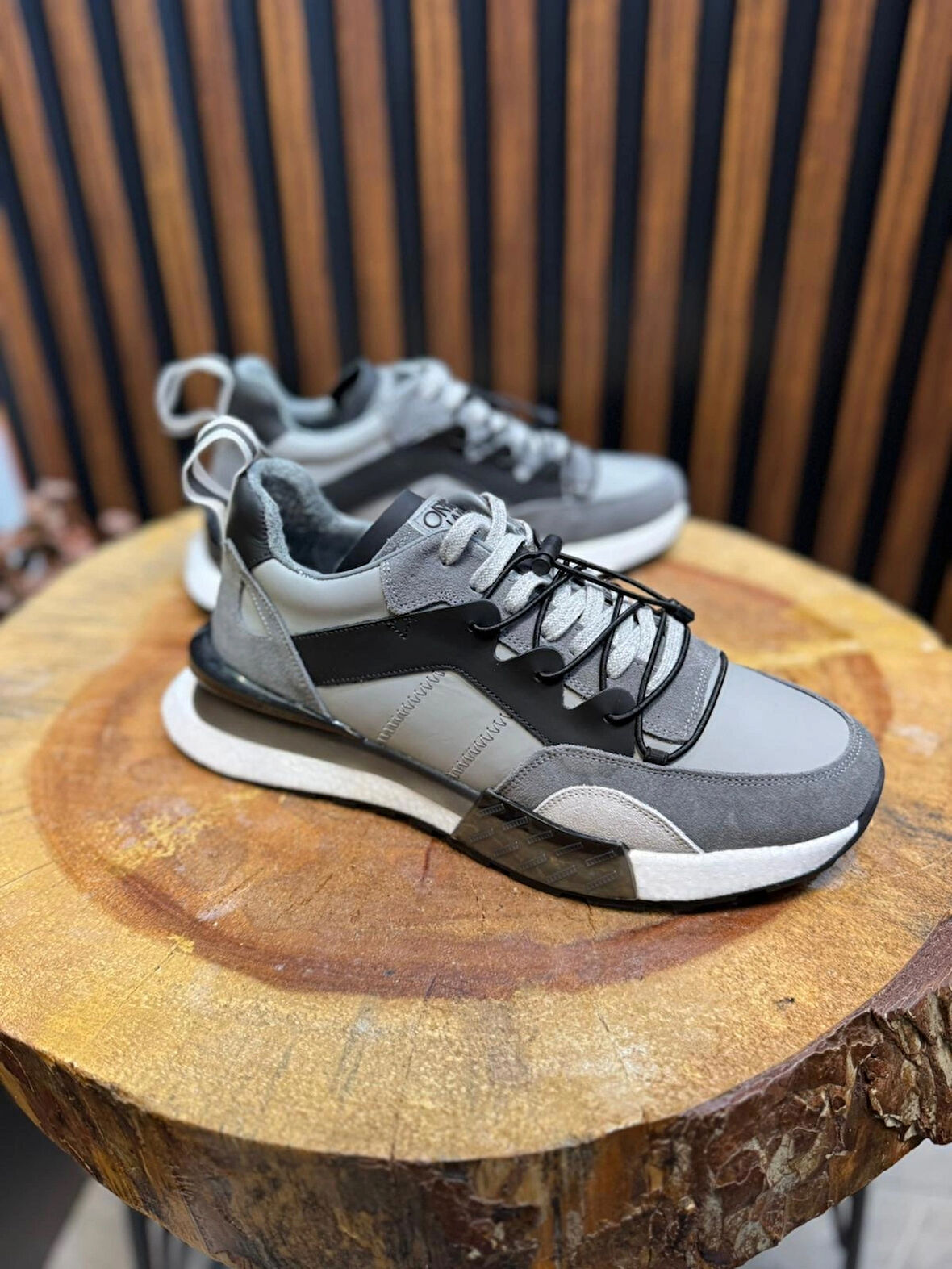 1093 FÜME HAKİKİ DERİ ERKEK SNEAKERS