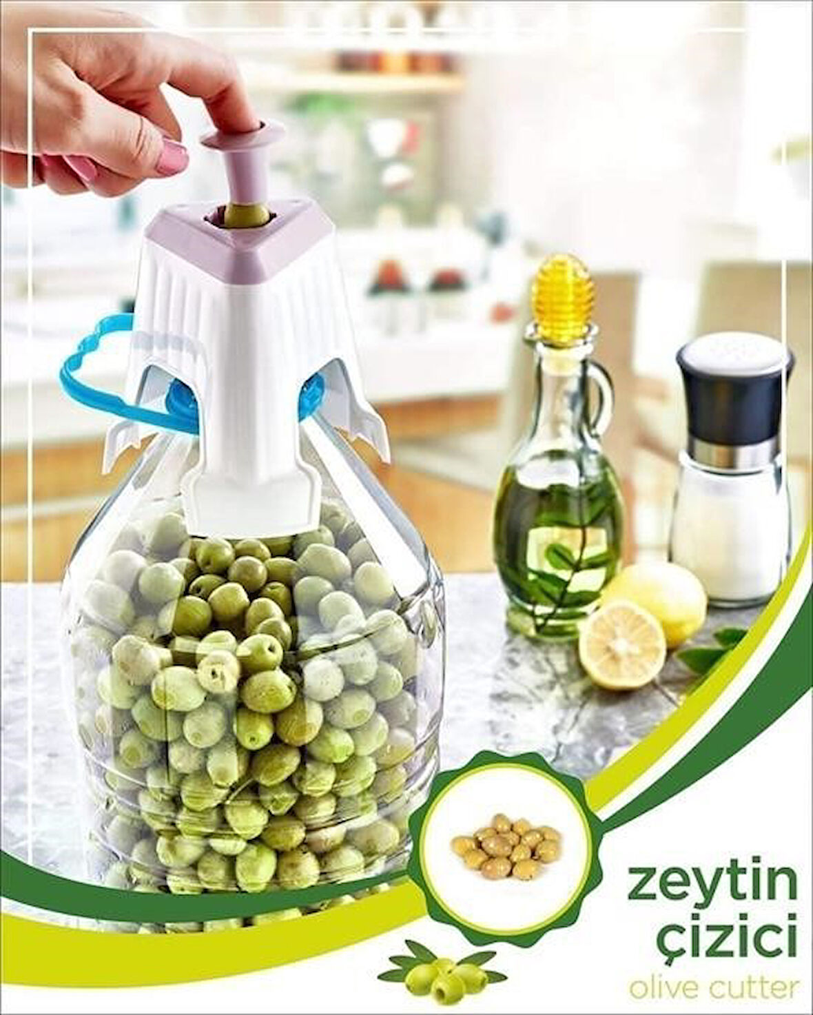 Meleners® Kolay Zeytin Dilme Çizme Aparatı Pratik Kolay Zeytin Çizici Alet