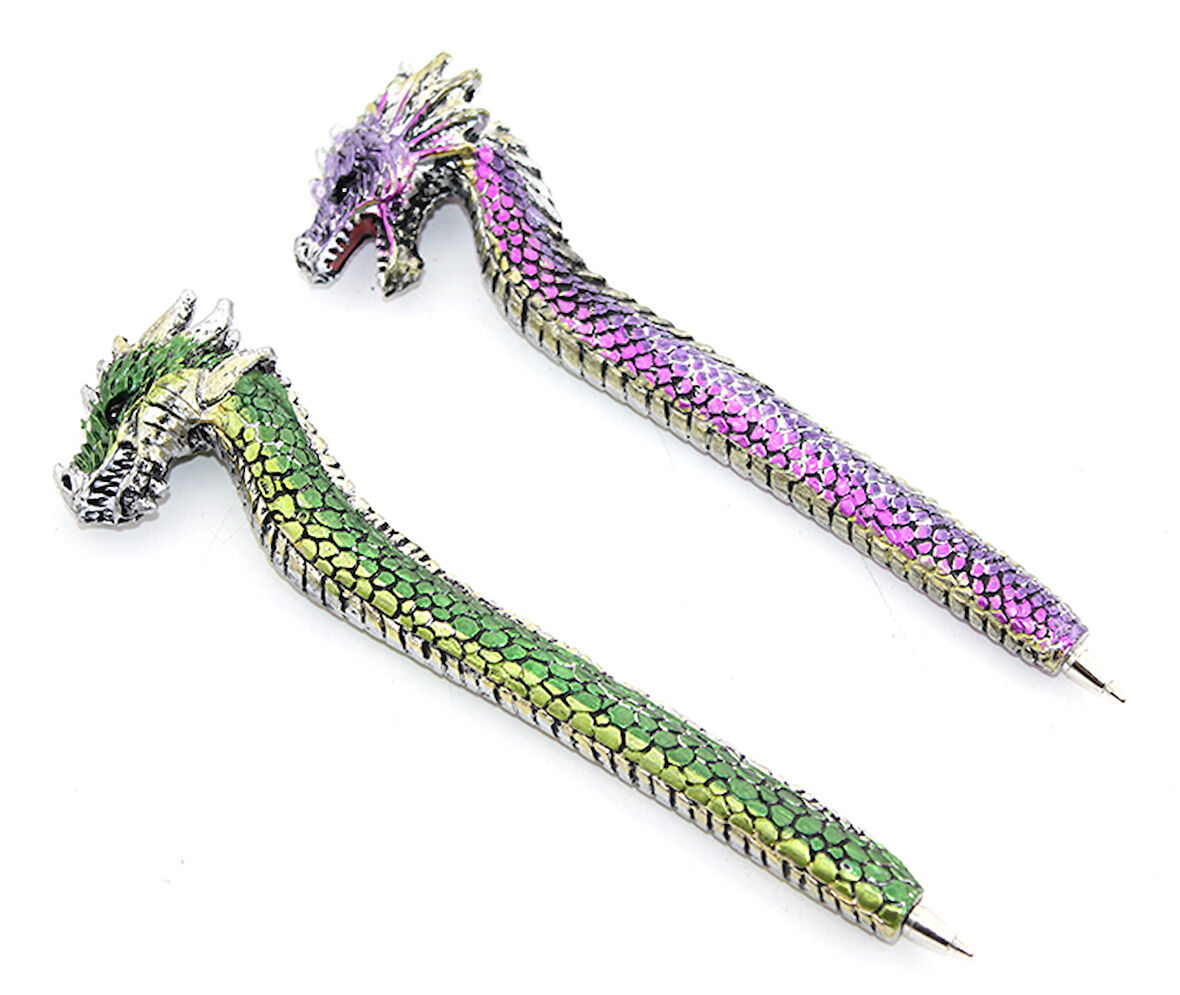 Dragonlu Polyester Tükenmez Kalem 