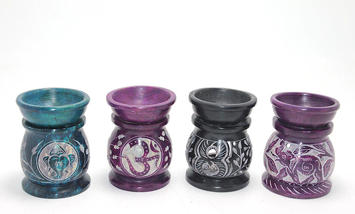 Obsidian Taşı Buhurdanlık Model 2 